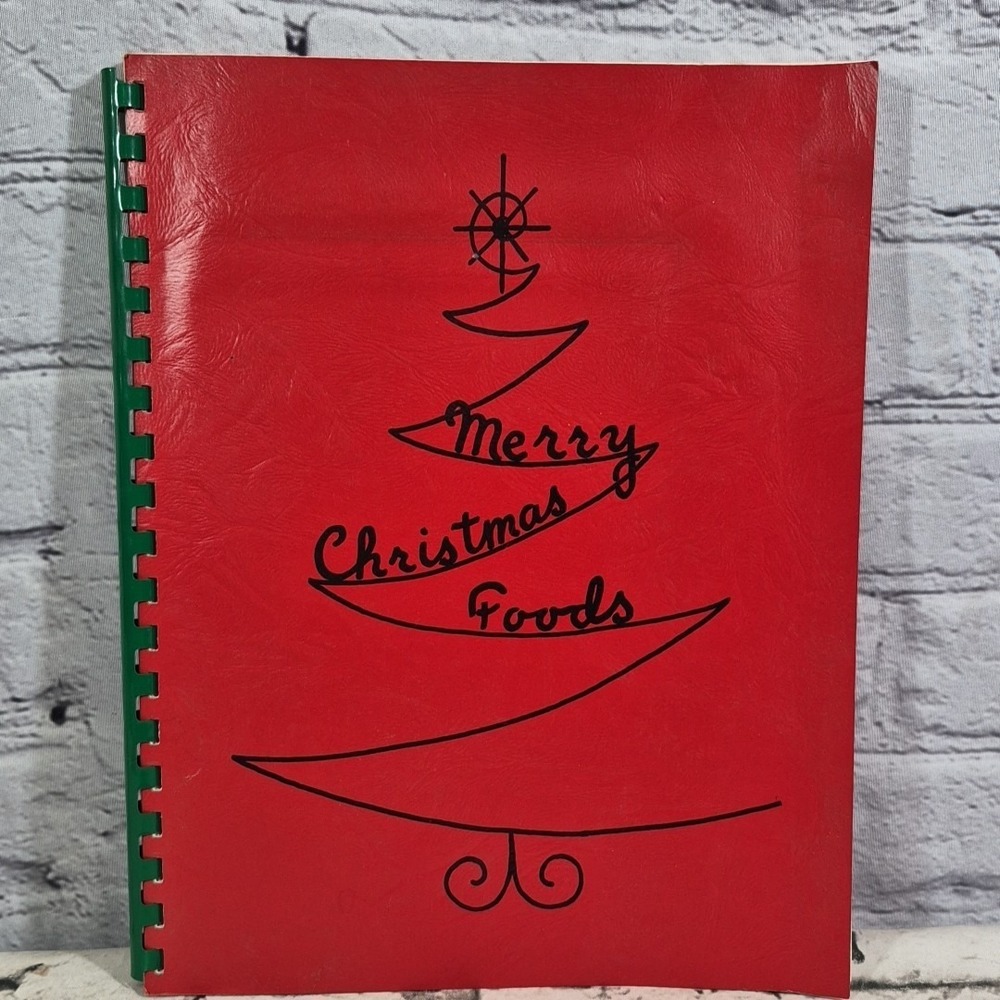 Merry Christmas Foods Vintage 60's Cookbook Spiral Community